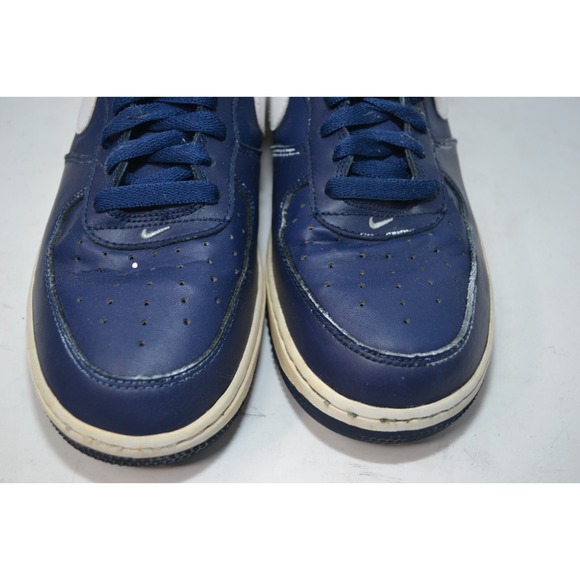 Nike Air Force 1 488298-436 Men's 8.5 Sneakers Navy White Lace Up Athletic Shoes - Picture 4 of 12